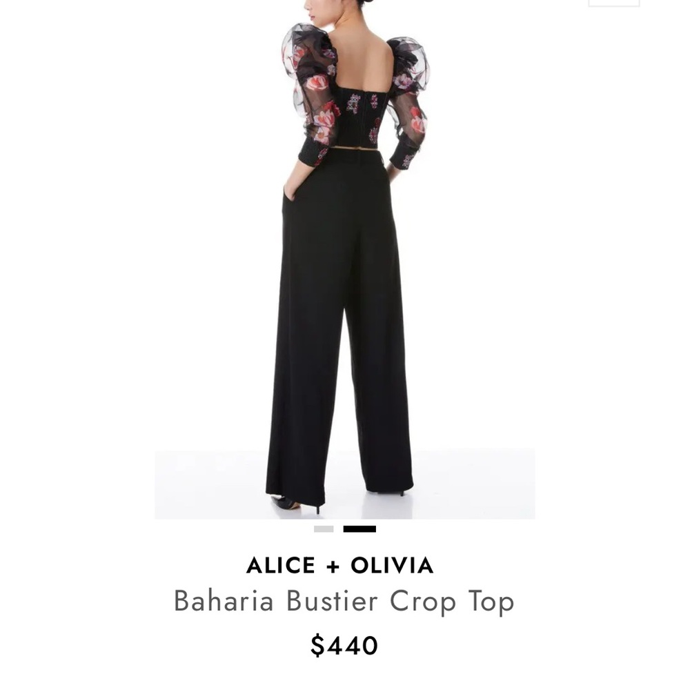 Nwot- Alice + Olivia Baharia Bustier Crop Top -Sz 0